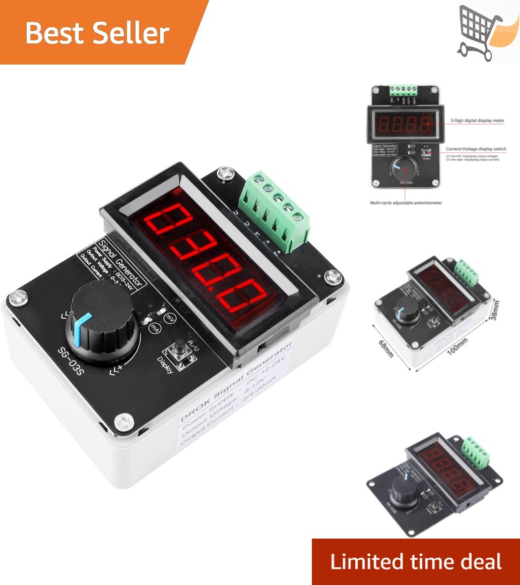 4-20mA & 0-10V Signal Generator Adjustable Current Voltage Simulator for PLC ...