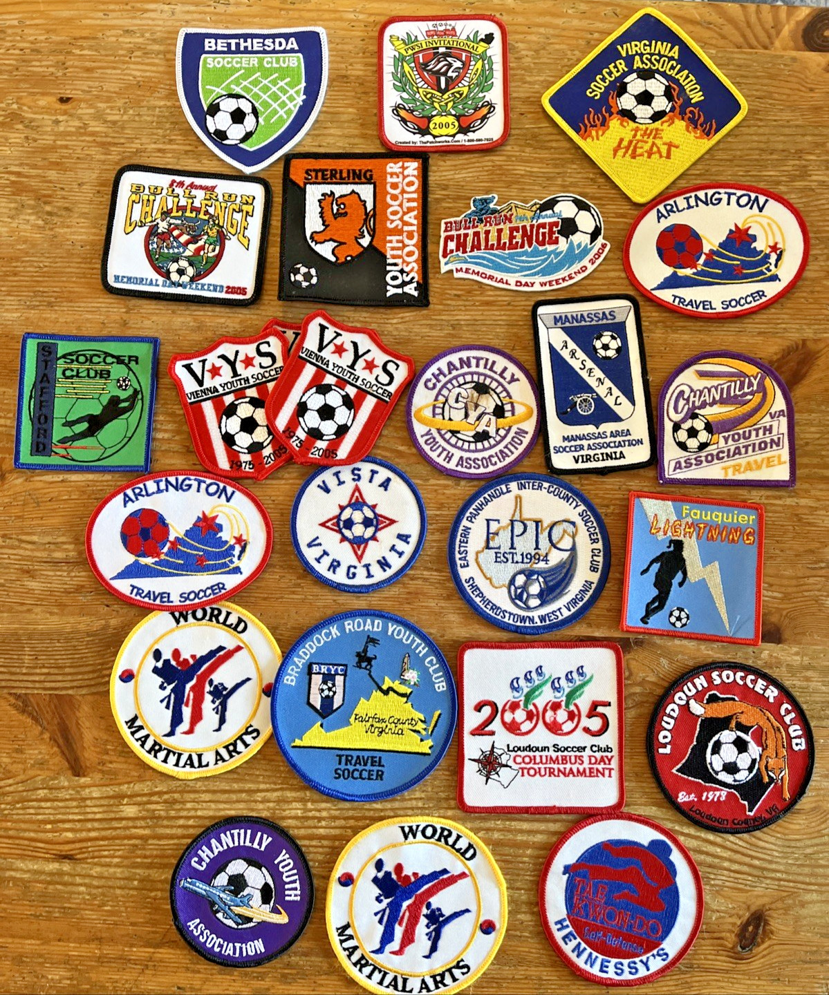 Youth Soccer Patch Lot 23 Patches Vintage Northern Virginia Fairfax Loudoun VA