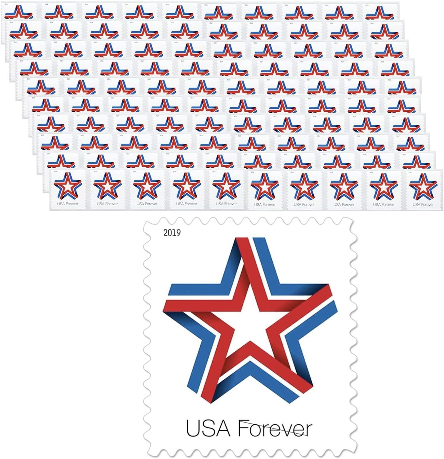 2019 First-Class Forever Stamp - Star Ribbon