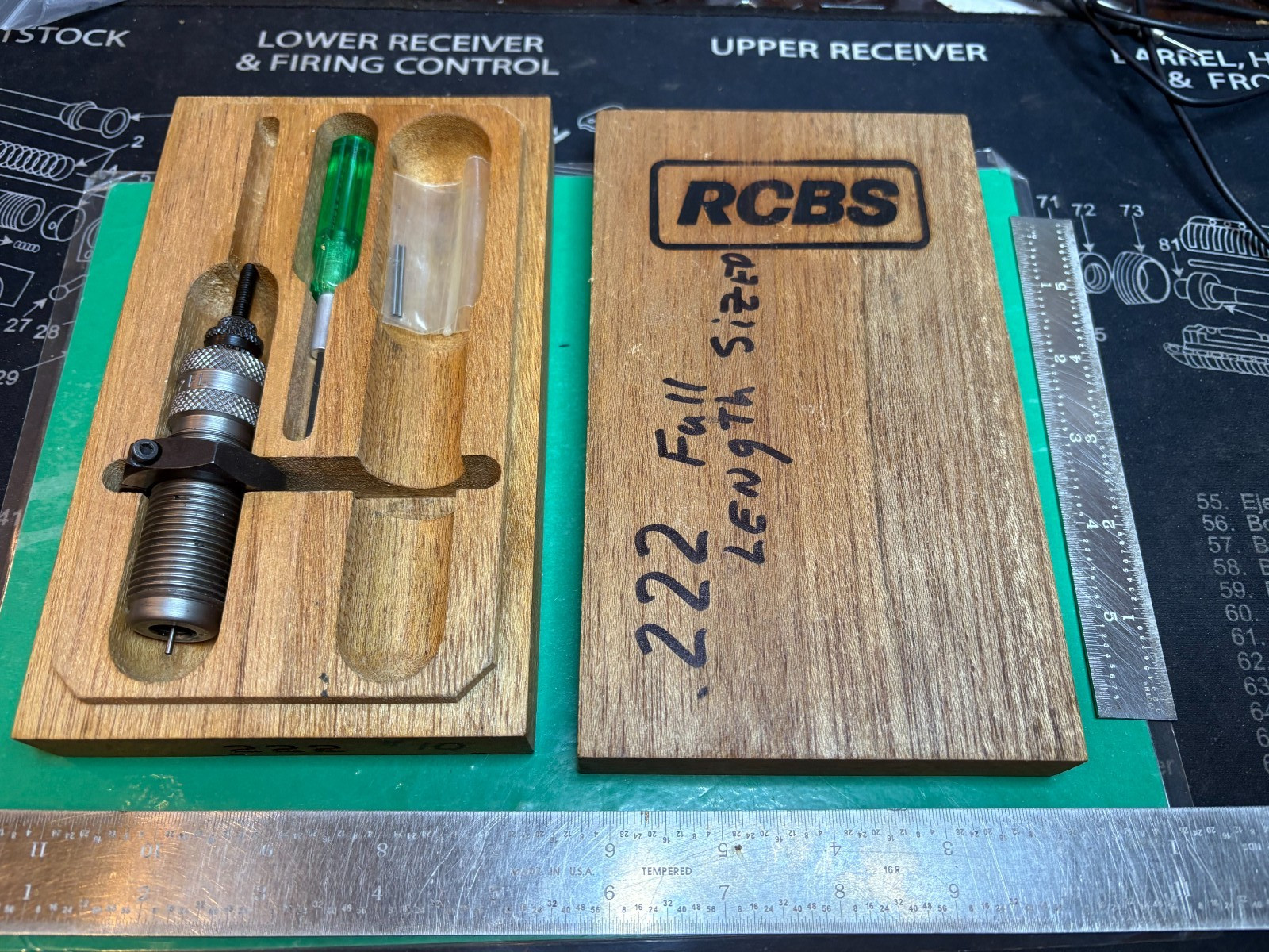 RCBS Competition .222 REMINGTON Size Die (80) + wooden Die Box