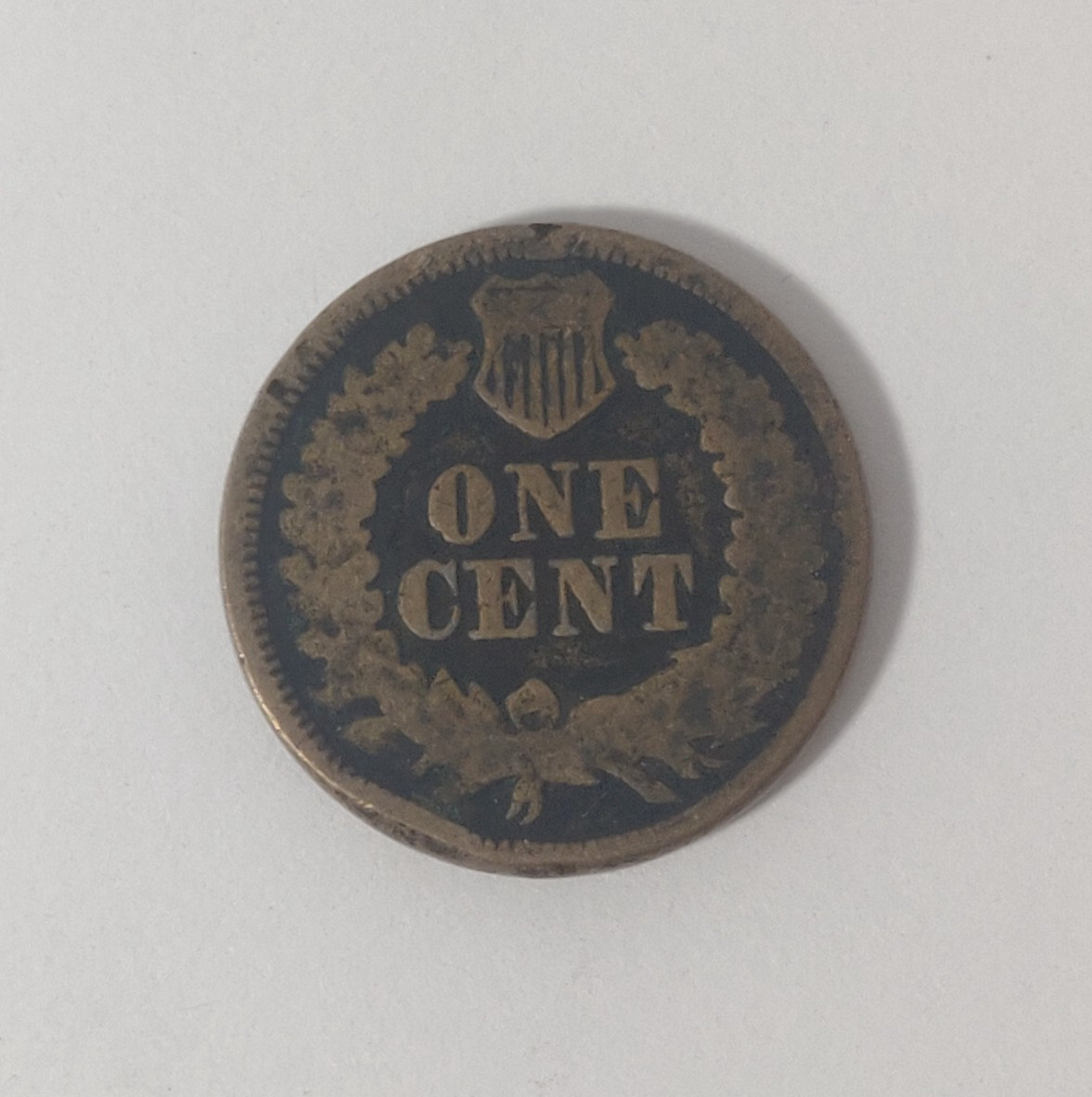 1863 INDIAN HEAD CENT WITH RIM DINGS
