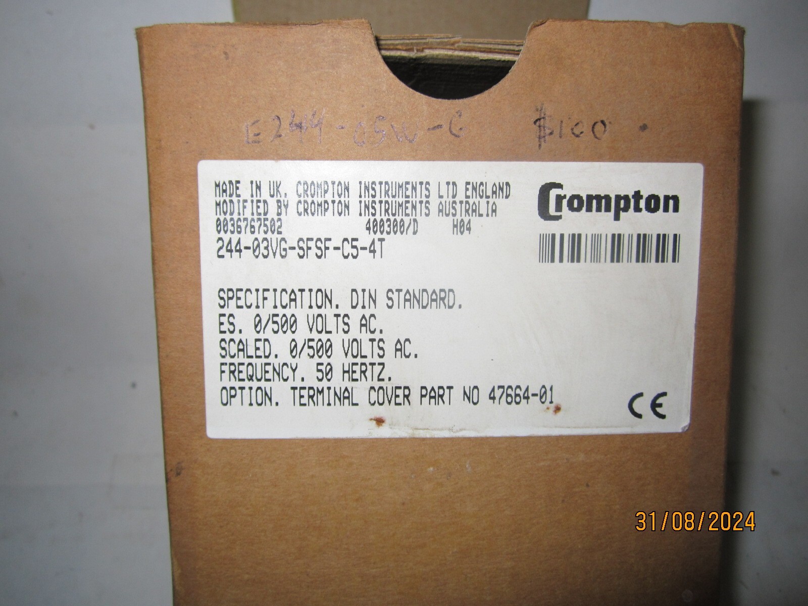 Crompton Volt Meter 244-03VG-SFSF-C5-4T