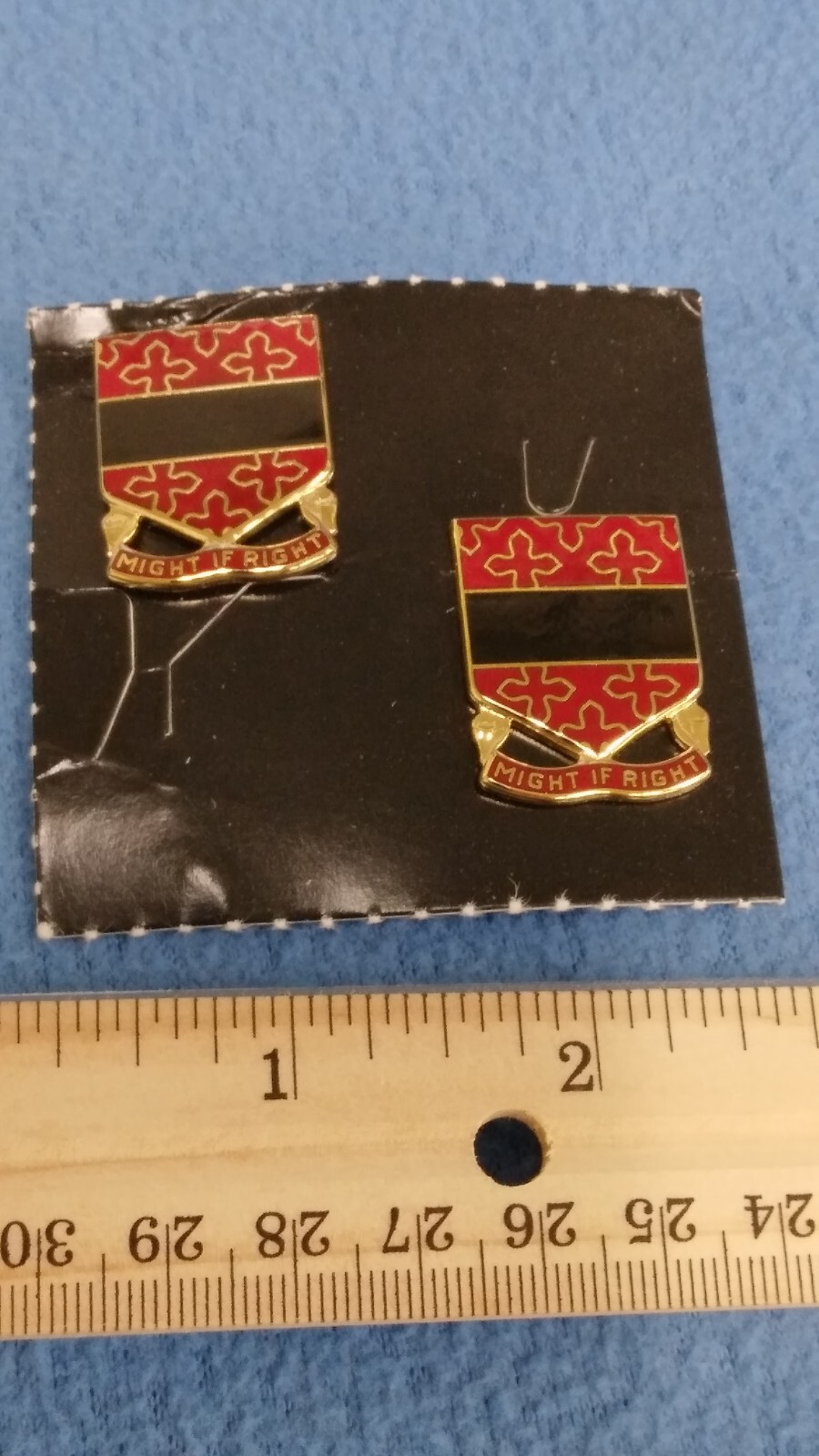 PAIR OF - US Army 182nd ARTILLERY BATTALION Unit DI DUI PINS Crest Insignia G23