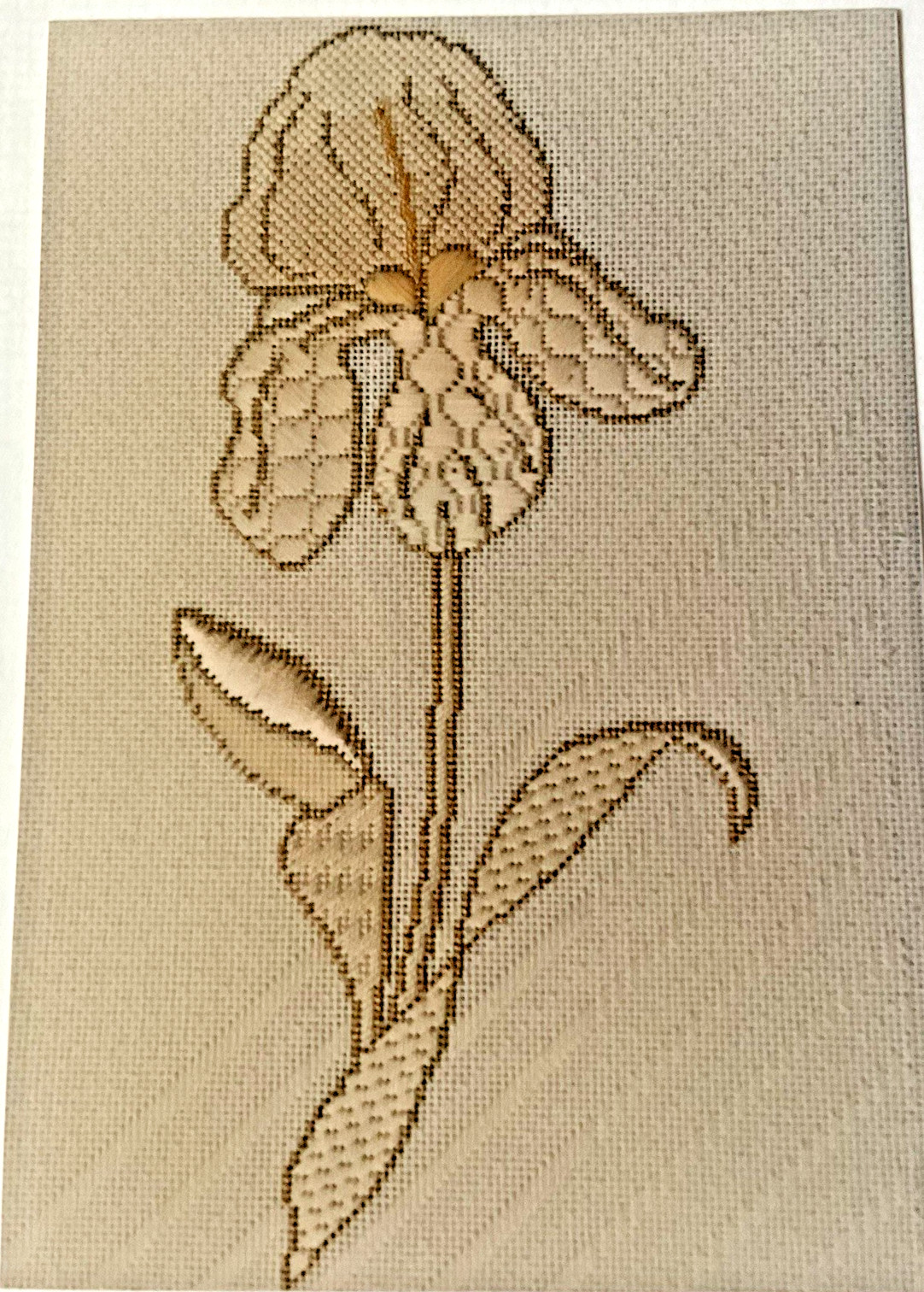 Susan Portra Needlepoint Chart The Iris 1991 Designed for 18 Ct Mono New