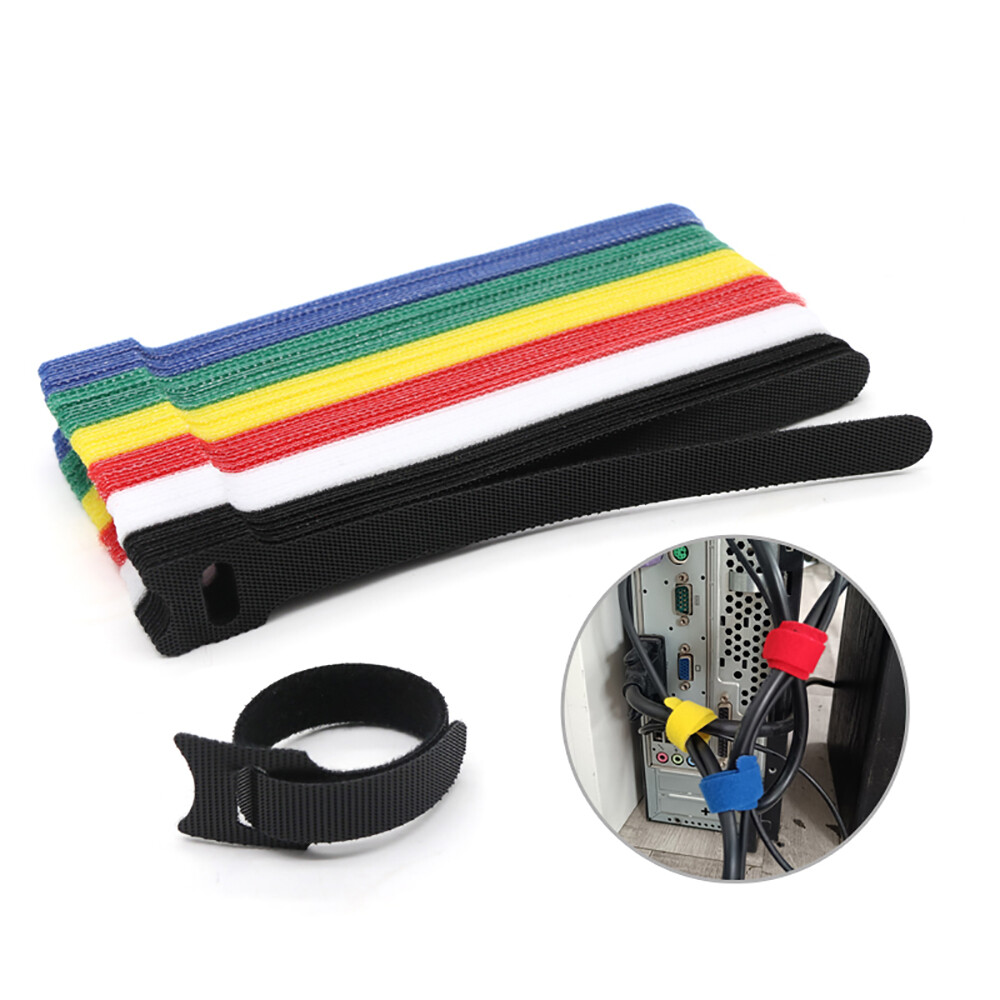 Reusable Ties Double Sided Hook & Loop Strapping Tape Cable Harness 12mm*150mm
