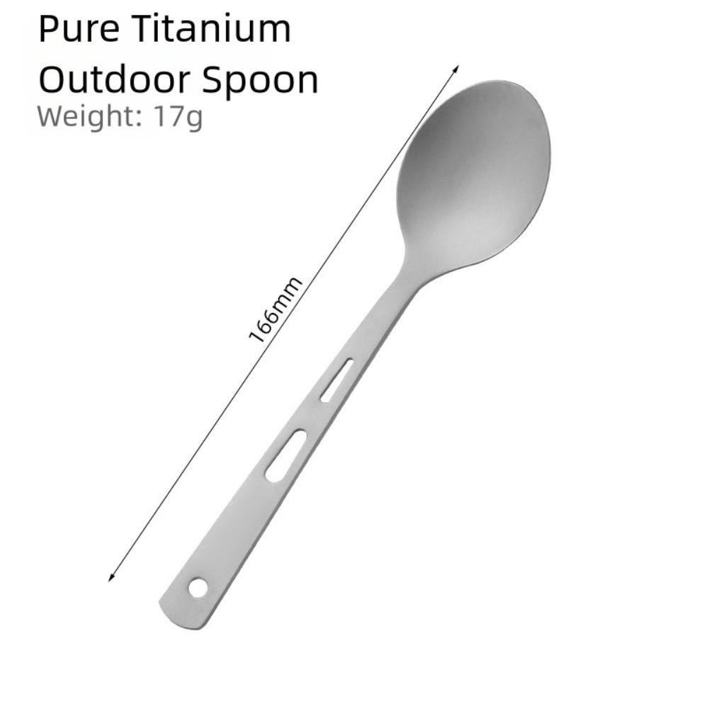 Lightweight Titanium Camping Cutlery Set Fork Spoon Three Piece Rust Resistant
