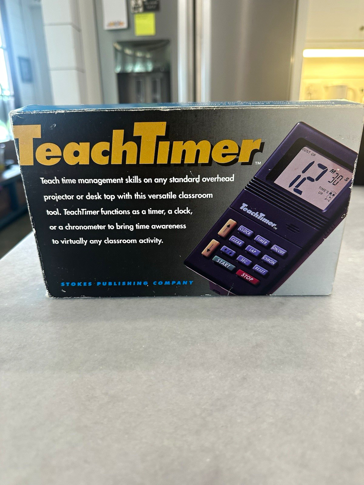 Stokes Publishing TeachTimer Timer Clock Chronometer Set w/ Case Lanyard Black
