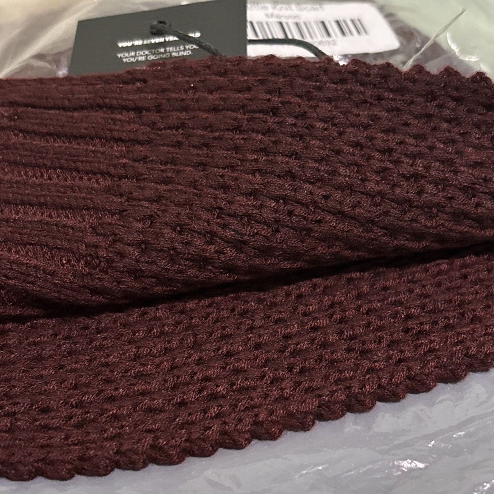 Two Blind Brothers Waffle Knit Scarf - Maroon NWT