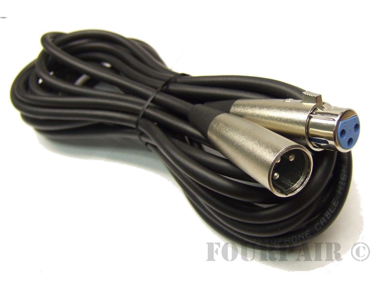 15ft - Shielded 3-Pin XLR Extension Microphone Mic Audio Cable Cord Male Female