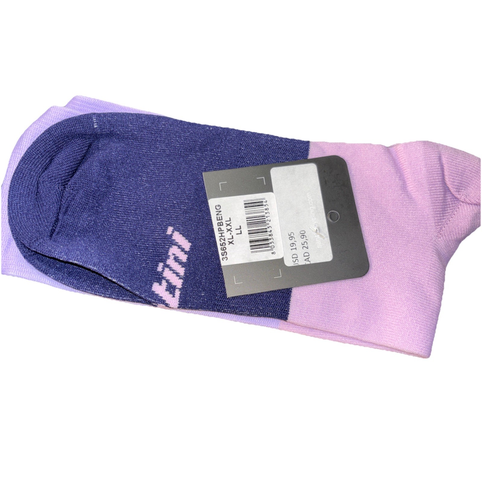 Santini Bangle Cycling Socks XL- XXL (44-47) Made In Italy NEW Blue PV Poliammid