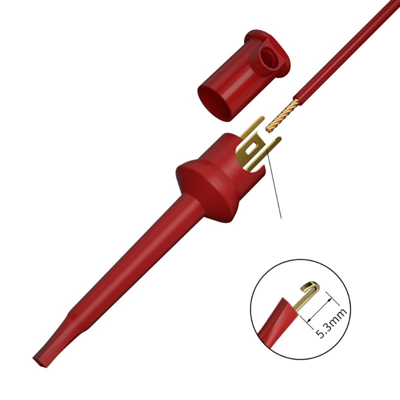 Grabber Probe for Electronic Component Testing Mini Hook Test Clip Test Leads