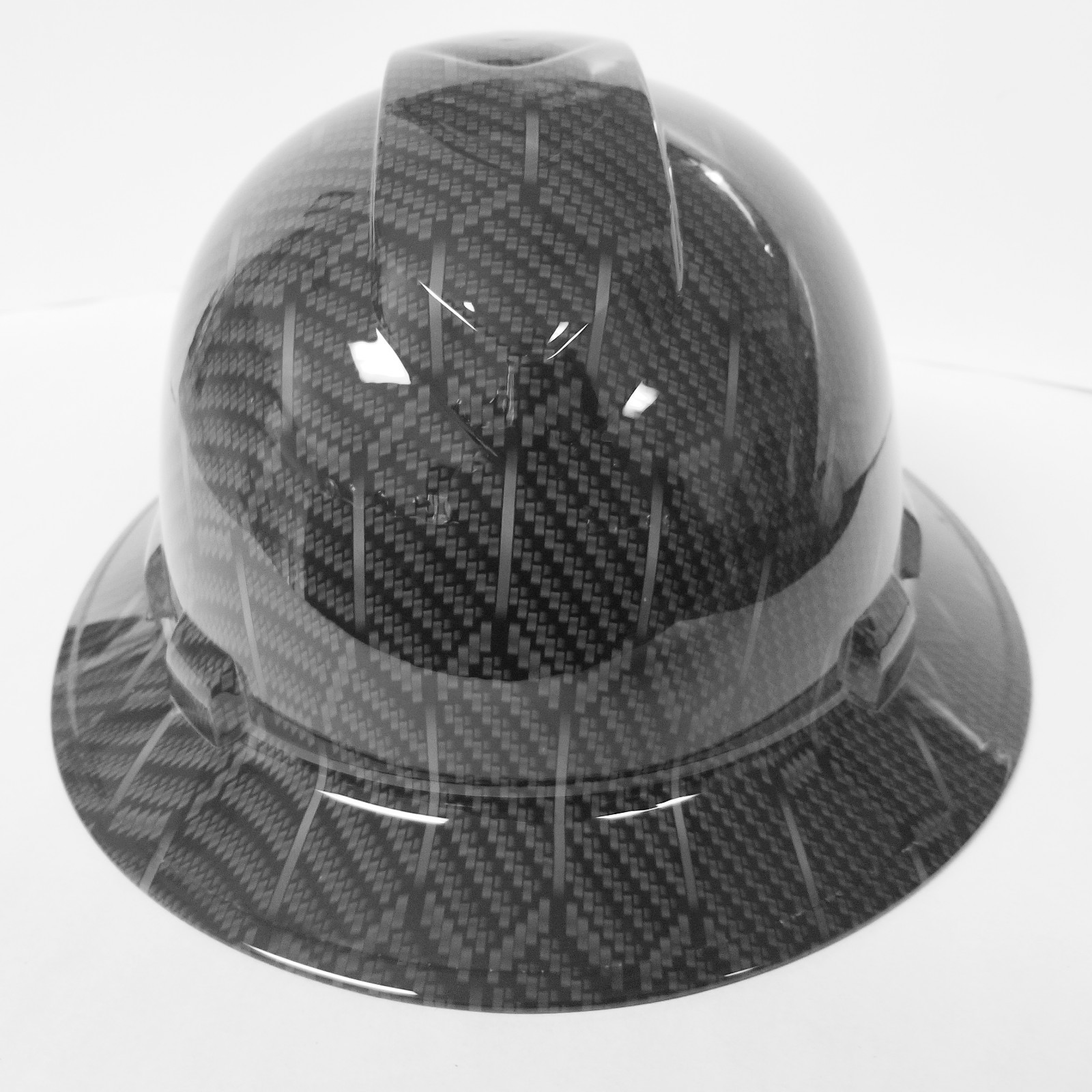 Hard Hat Full Brim Custom hydro dipped HEX WEAVE CARBON FIBER 3D NEW SICK KILLER