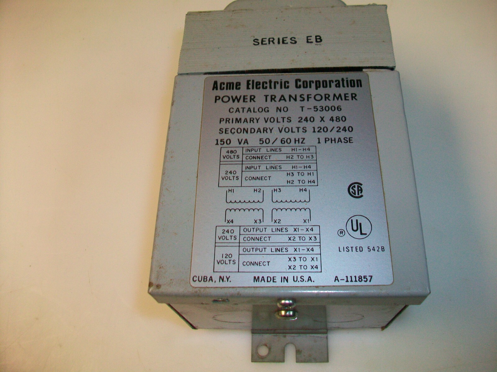 ACME T-53006 POWER TRANSFORMER 5950-00-917-9432