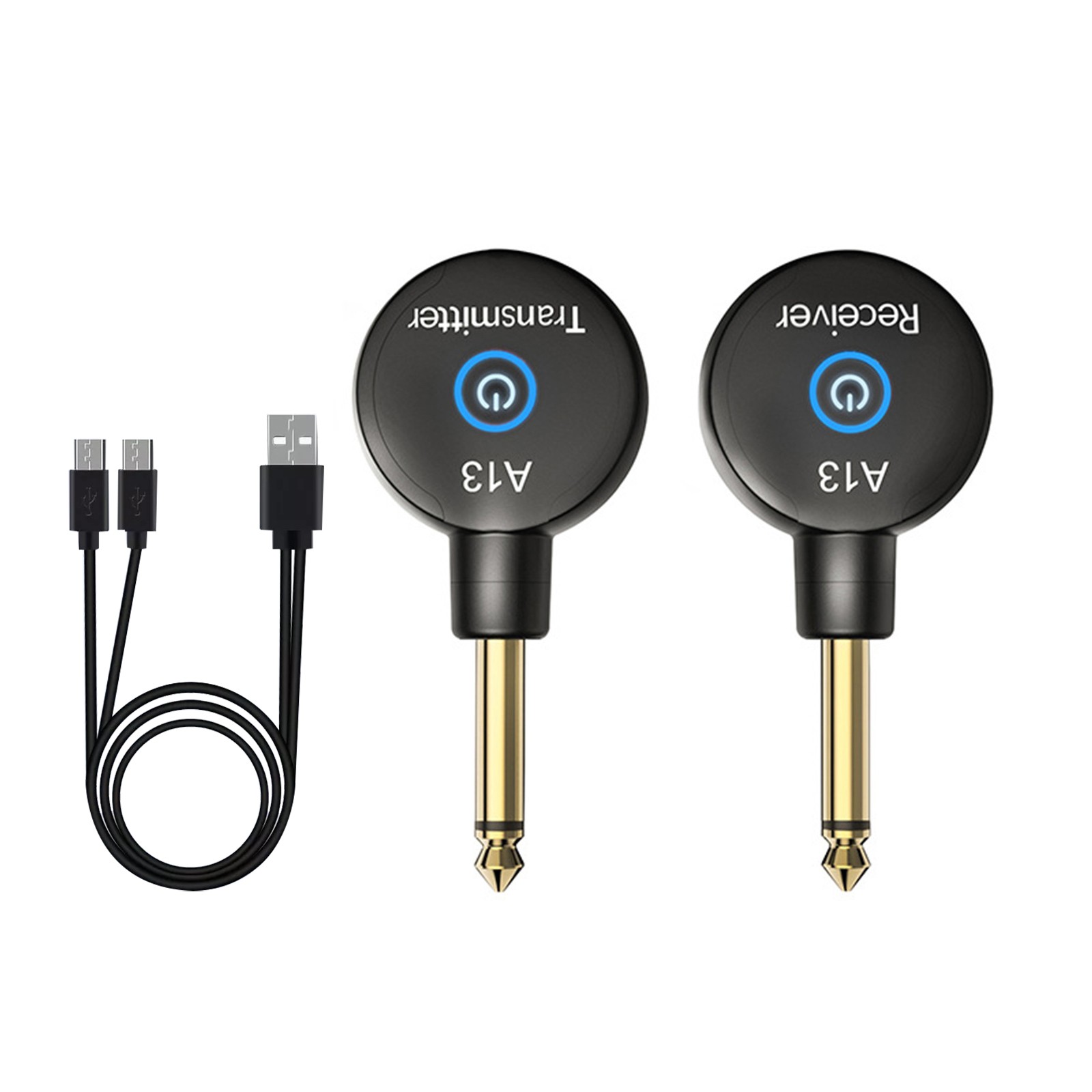 2.4GHz Wireless Guitar Transmitter Receiver Rechargeable For Guitar Bass Violin
