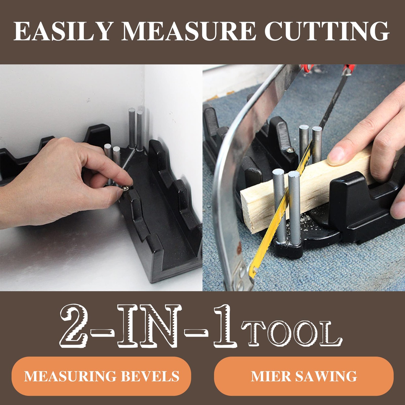 2in1 Miter Saw Protractor Measuring Cutting Tool Precise Angles Home Supplies