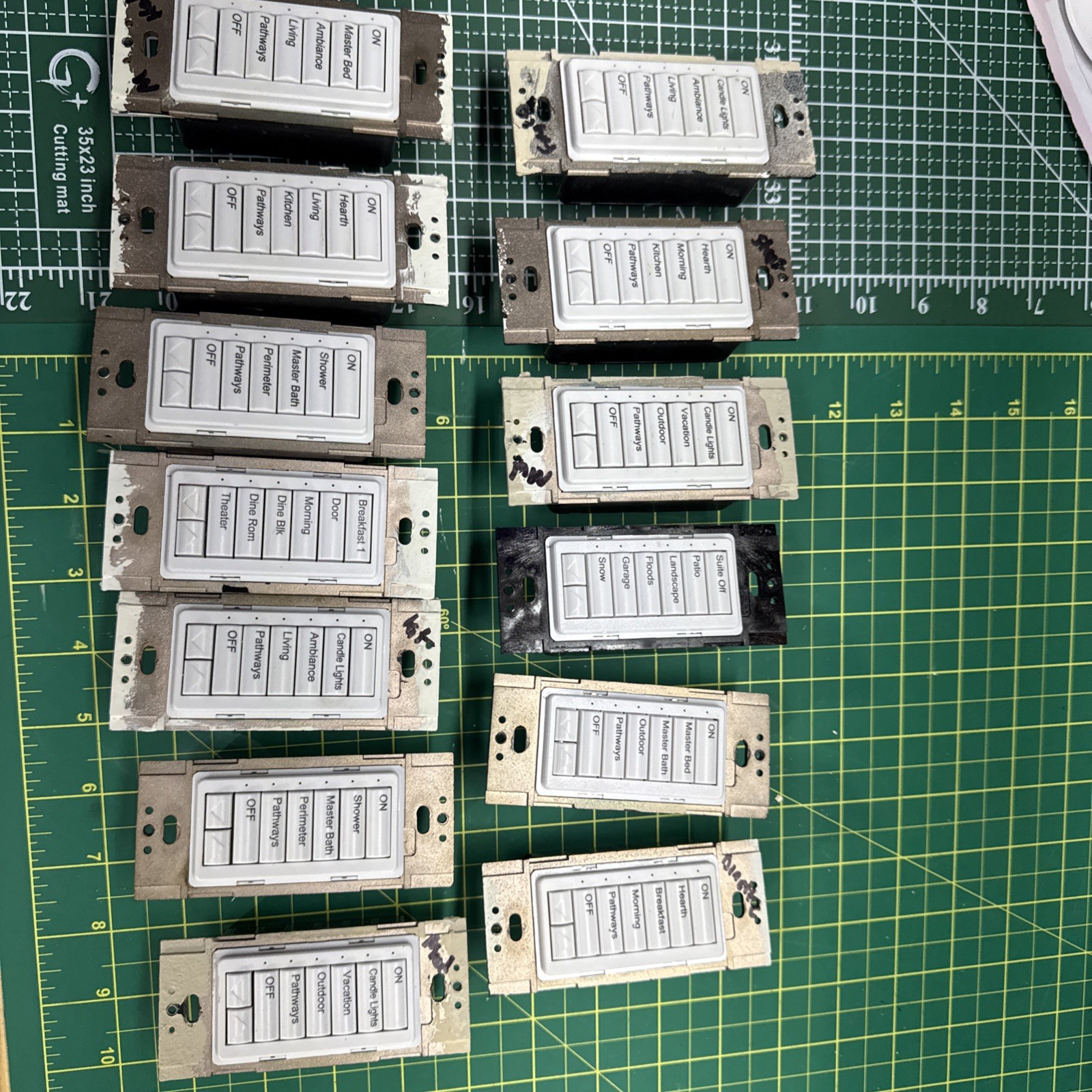 Lutron HomeWorks STWD-5BRL 5 Button Raise Lower Keypad Dimmers