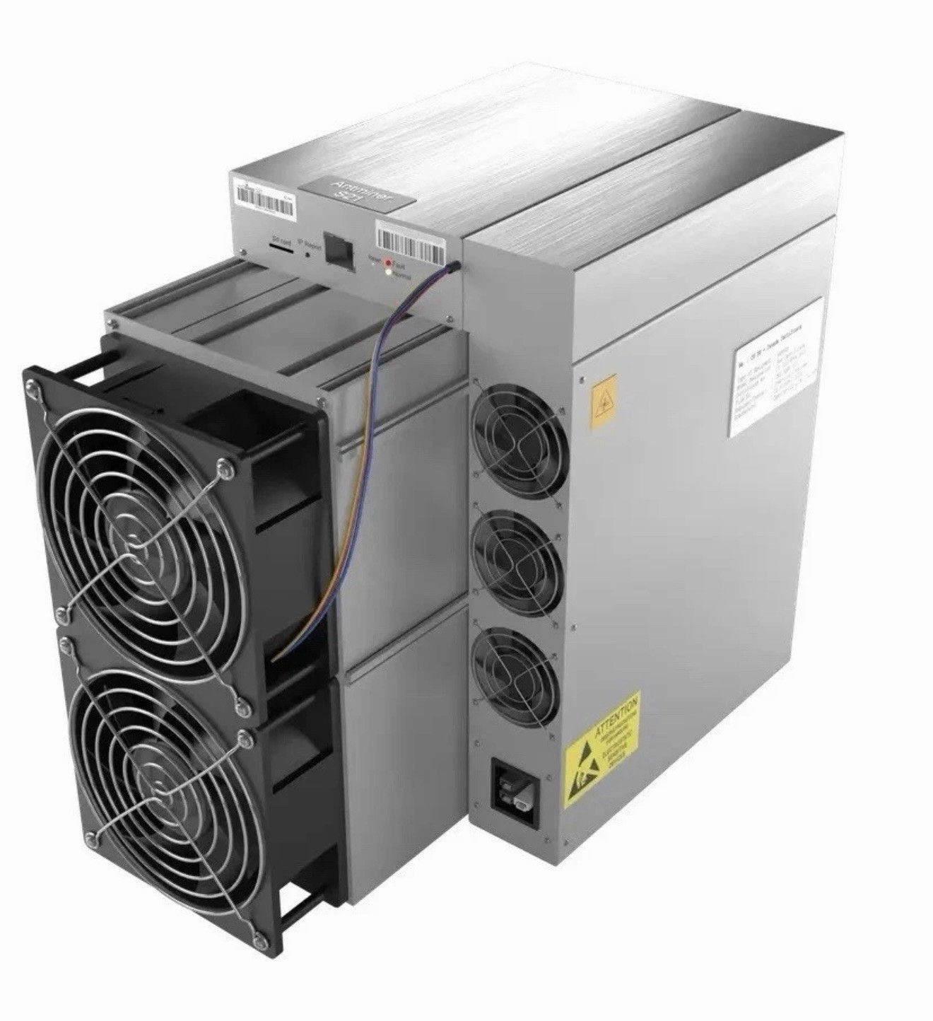 ASIC Cryptocurrency Mining Machine, Silver, Multi Cooling Fans