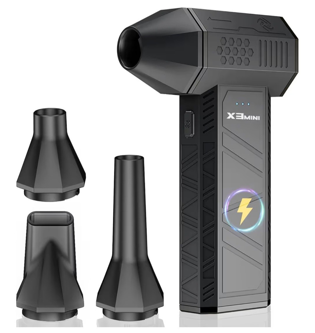 Compressed Air Duster, 180000RPM Electric Air Duster, Rechargeable Cordless Air