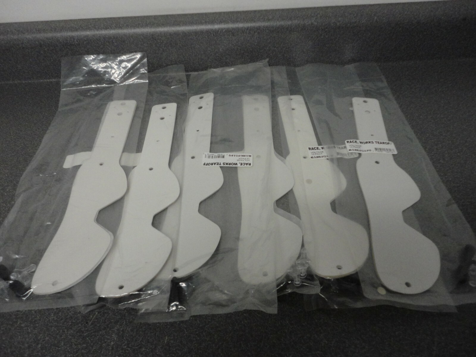 Lot of (6) New Race Works Tearoffs 40.5.806.612.0.910- 10 Pack Clear Voltage