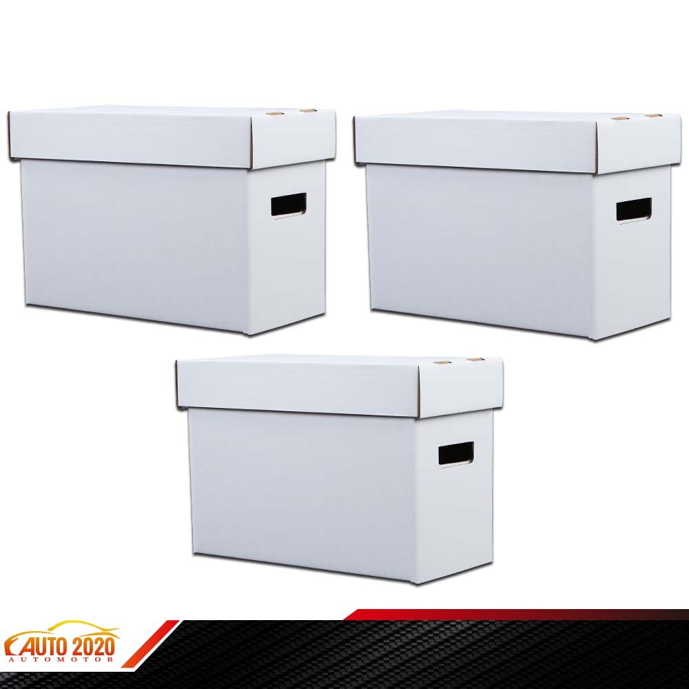 3X Short Comic Book Storage Boxes Holds 150 175 Stackable Archival Cardboard New
