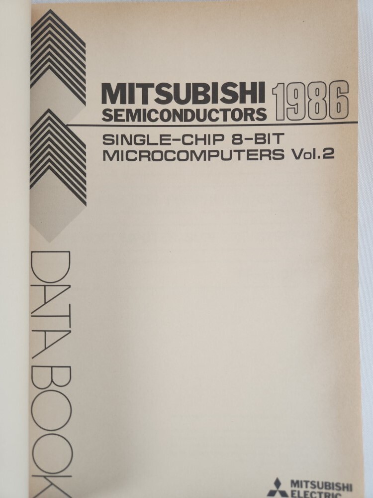 Mitsubishi Semiconductors 1986 2-Vol Single-Chip 8-Bit Microcomputers Series 740