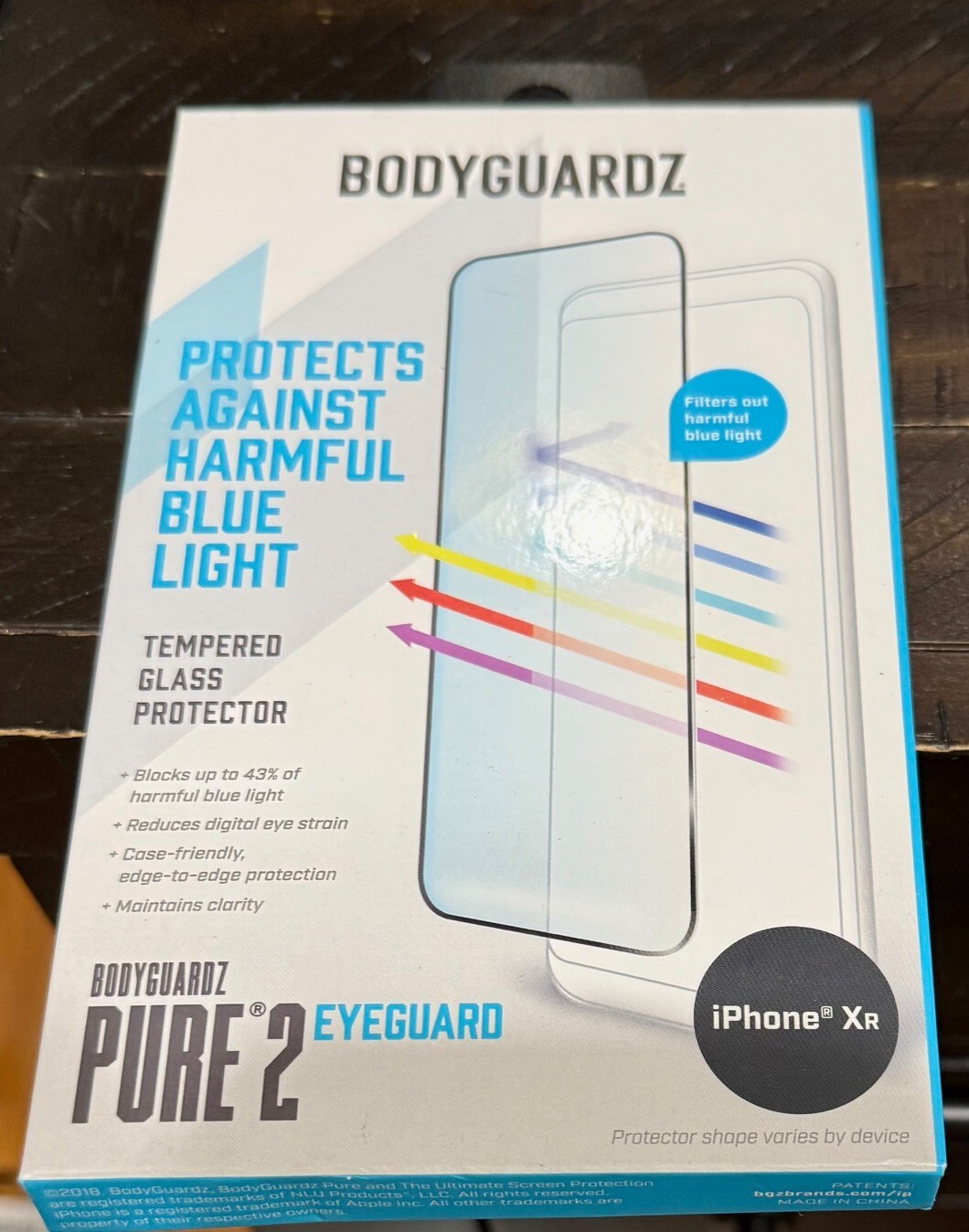 BodyGuardz Pure 2 Eyeguard Tempered Glass Screen Protector for iPhone 11 / XR