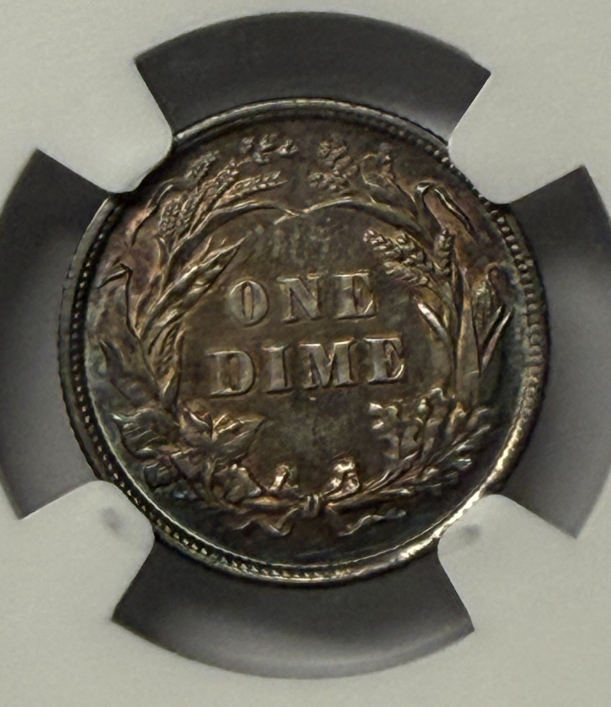 1893 BARBER DIME NGC AU DETAILS CLEANED