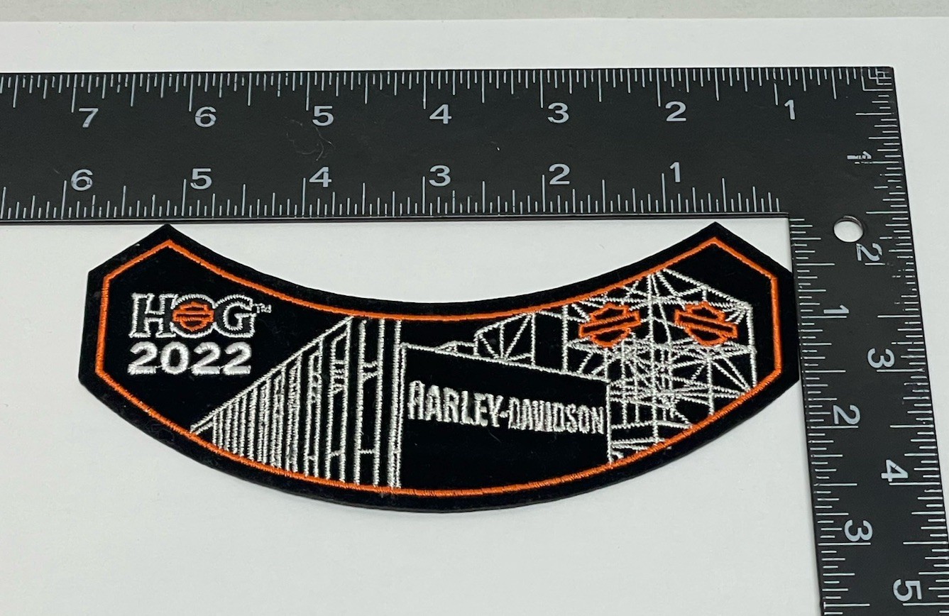 Harley Davidson HOG 2022 Embroidered PATCH “HOG” Black