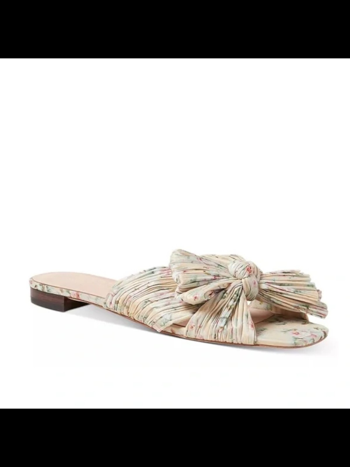 LOEFFLER RANDALL Womens Beige Pleated Daphne Slip On Slide Sandals 5 B