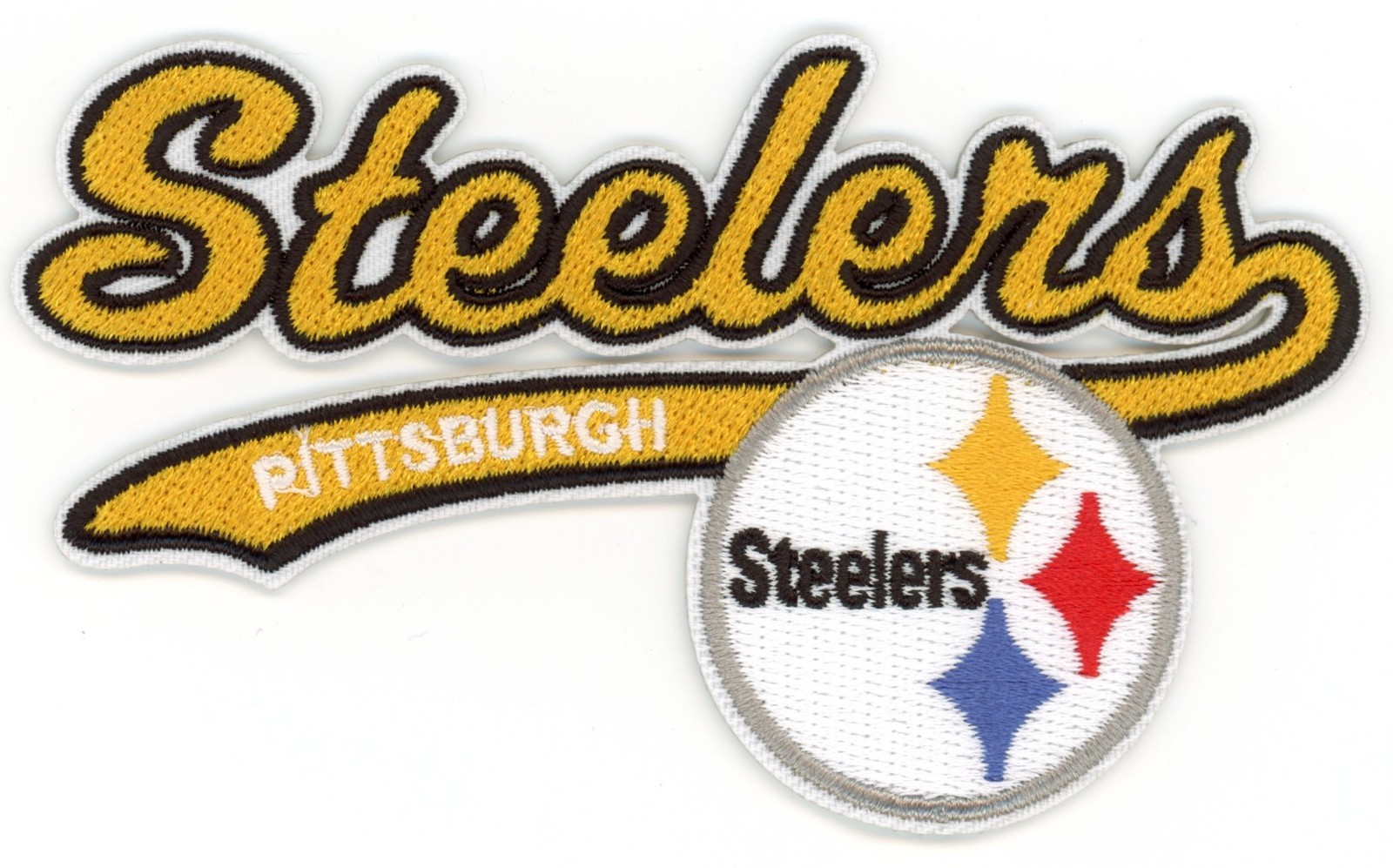 Pittsburgh Steelers Patch – Team Logo Embroidered Iron-On Sew-On Badge