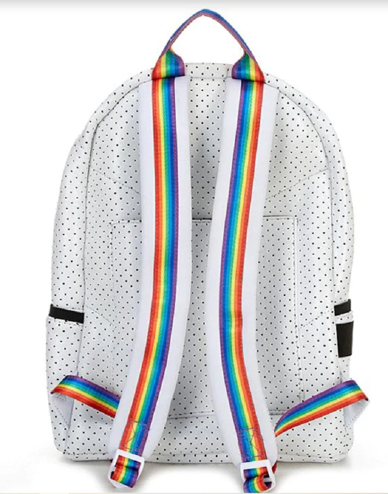 Parker & Hyde Rainbow Stripe Neoprene Backpack White NWT