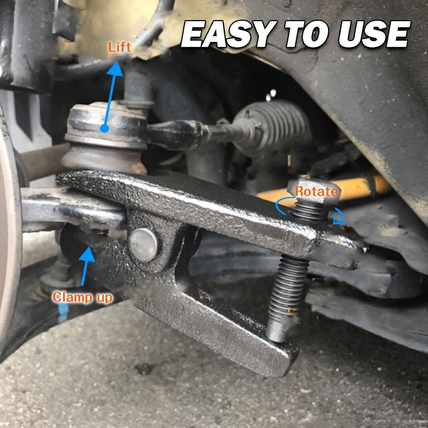 Adjustable Ball Joint Separator Tie Rod End Puller Removal Splitter Tool 19mm