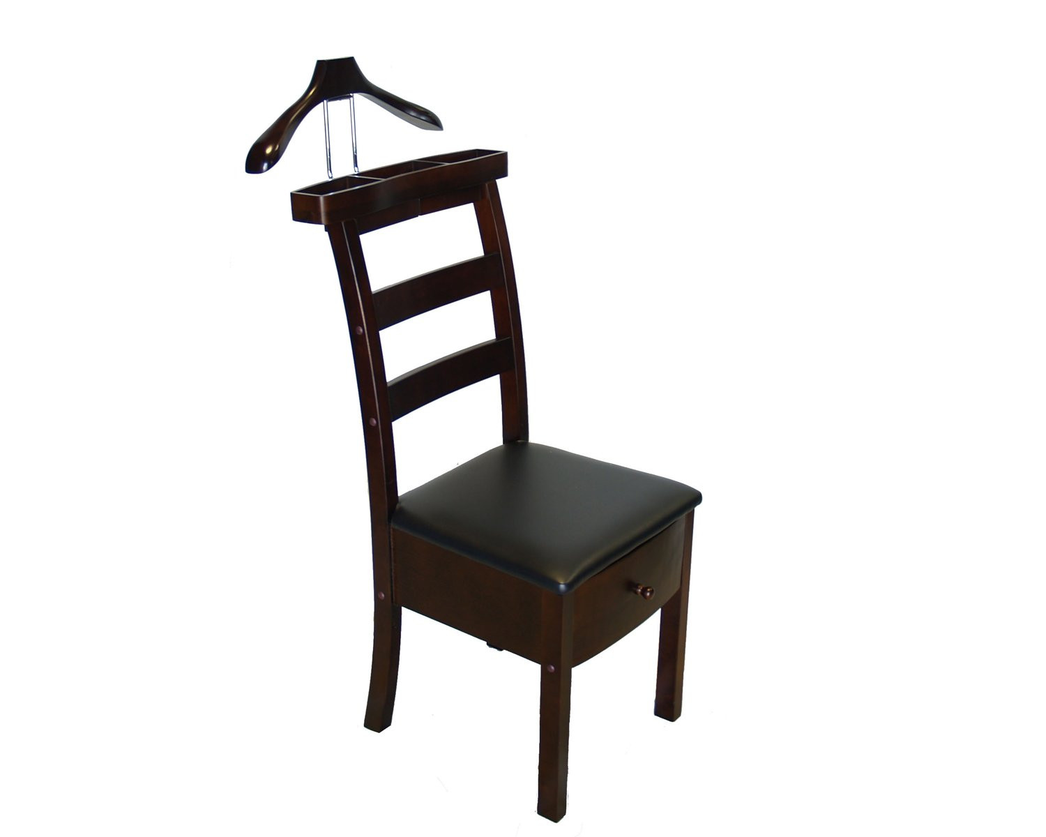 Proman Products Manhatten Chair Valet VL16654 with Drawer Dark Walnut
