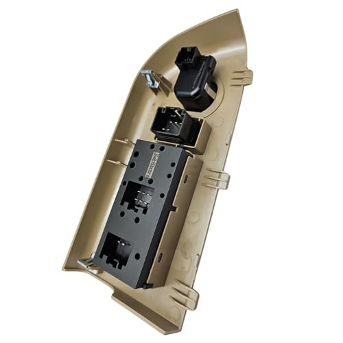 Master Window Switch and Tan Bezel Assembly Tan Without Power Folding Mirrors
