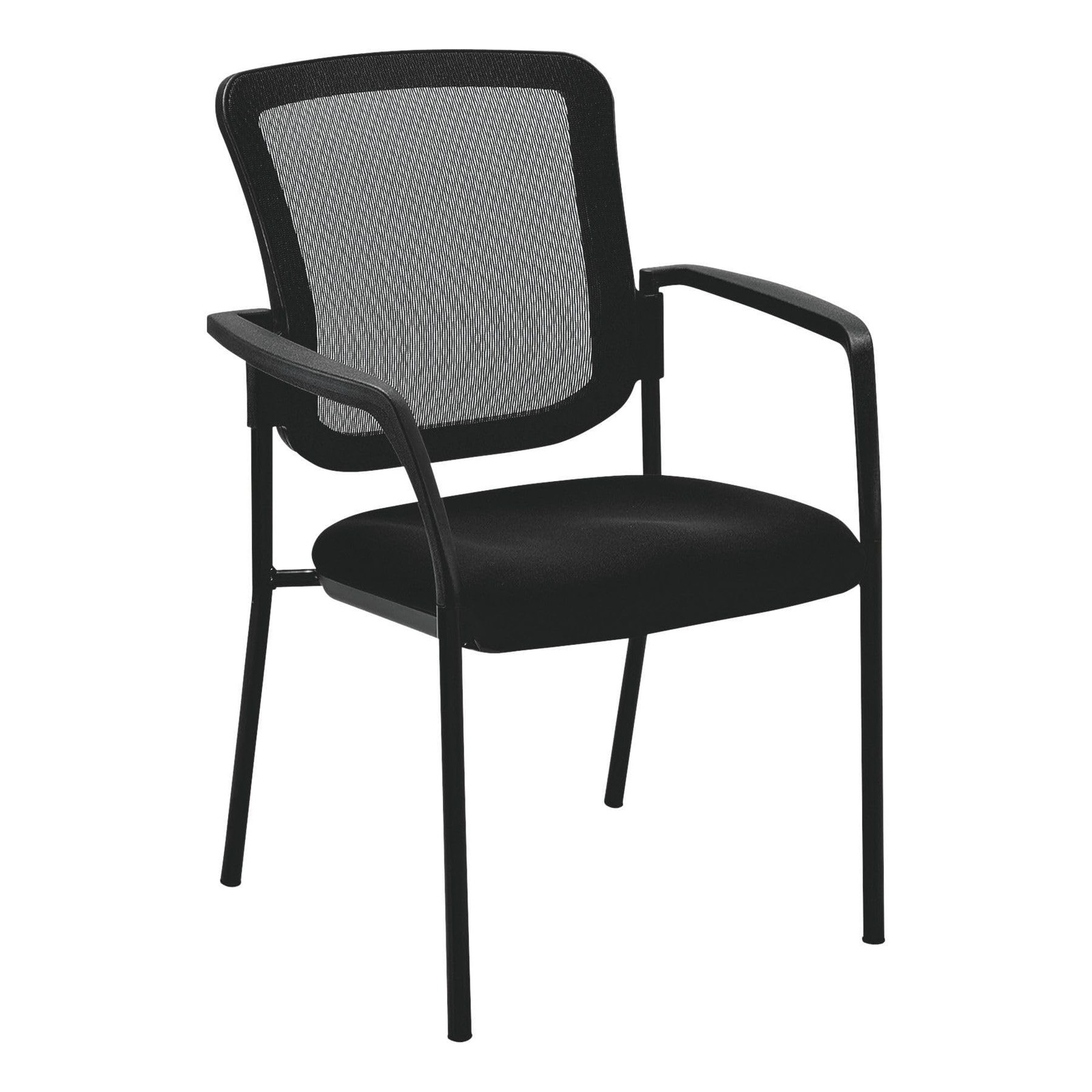 Alera ALE Mesh Guest Stacking Chair, Black