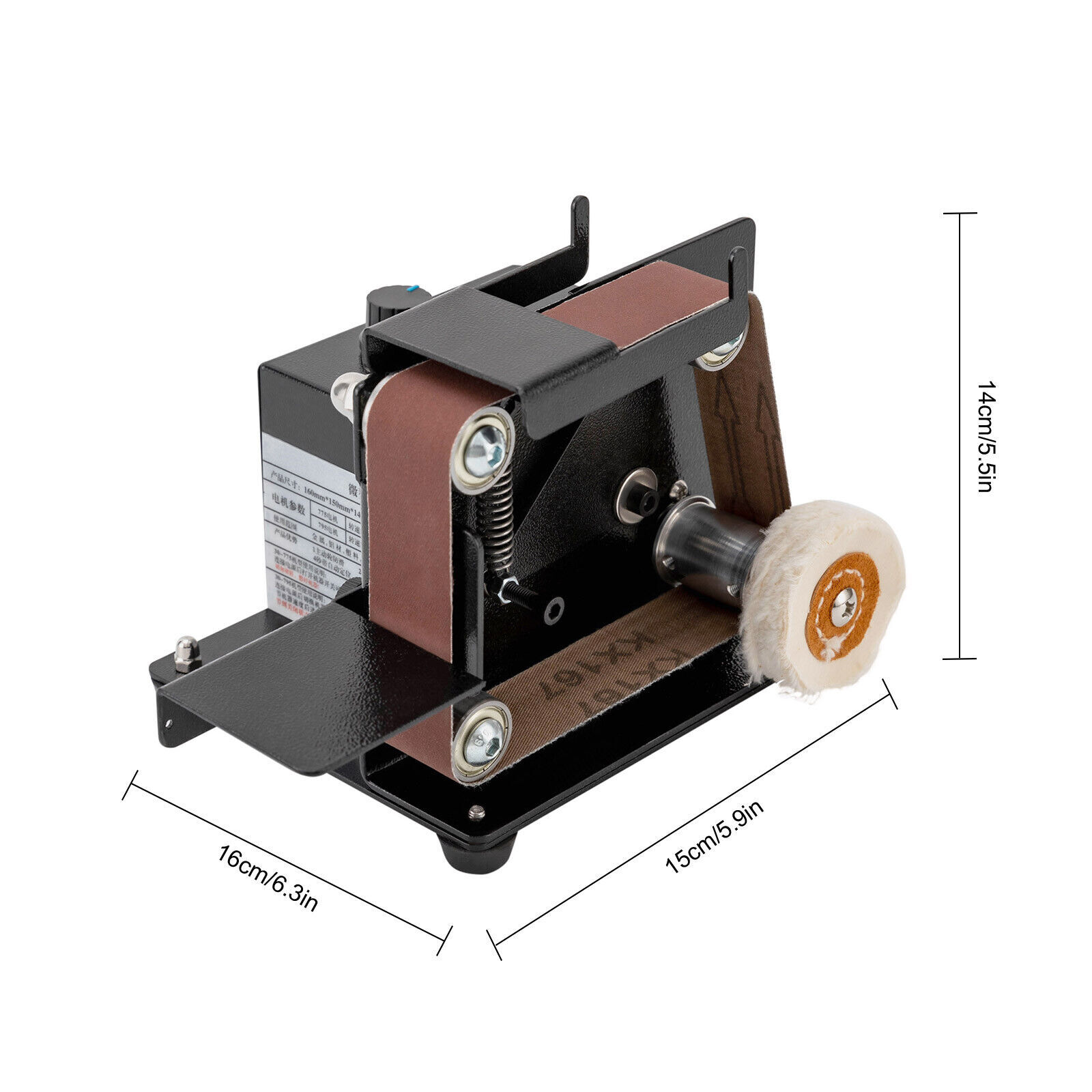 Electric Polishing Grinding Machine for Wood Metal Knife with 10X Abrasive Belt