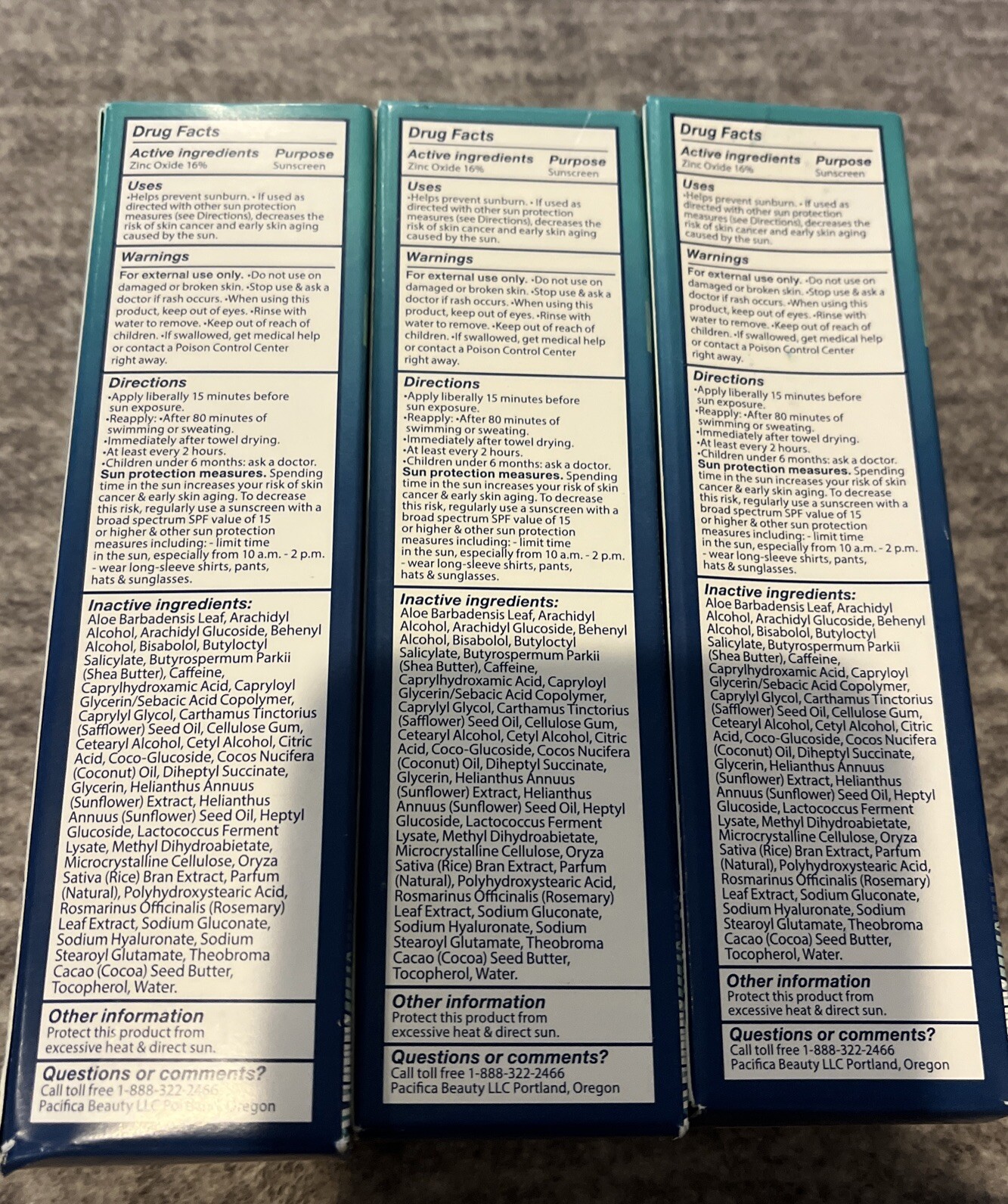 Pacifica Mineral Face Coconut Probiotic SPF 30 1.7 Oz READ Description ~3 Packs