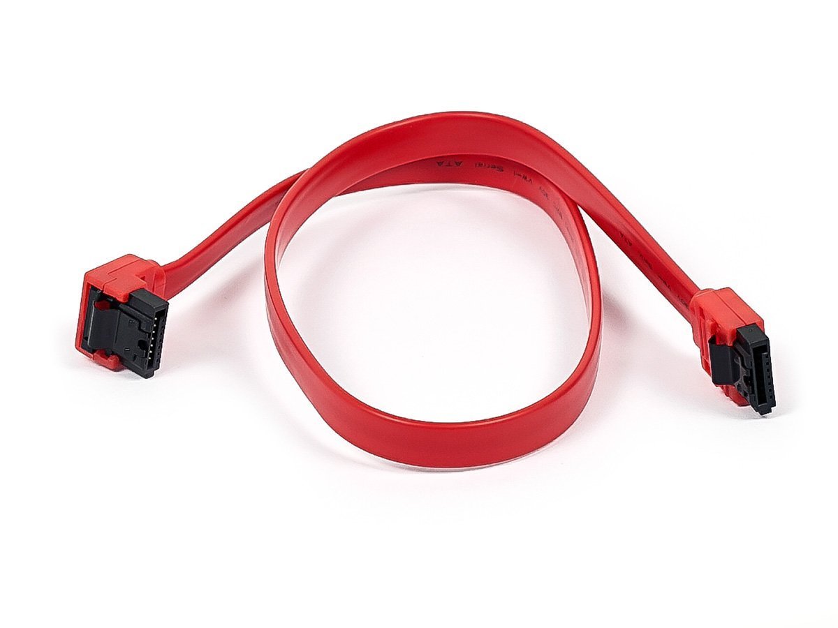 2pk 18" Serial SATA ATA RAID DATA HDD Hard Drive Cable Straight to Right Angle