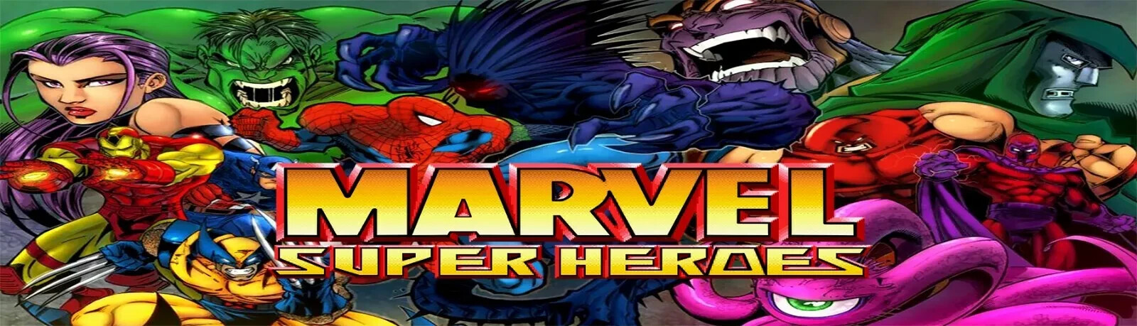 Marvel Super Heroes Arcade Marquee/Sign (Arcade1Up 17.75" x 5")