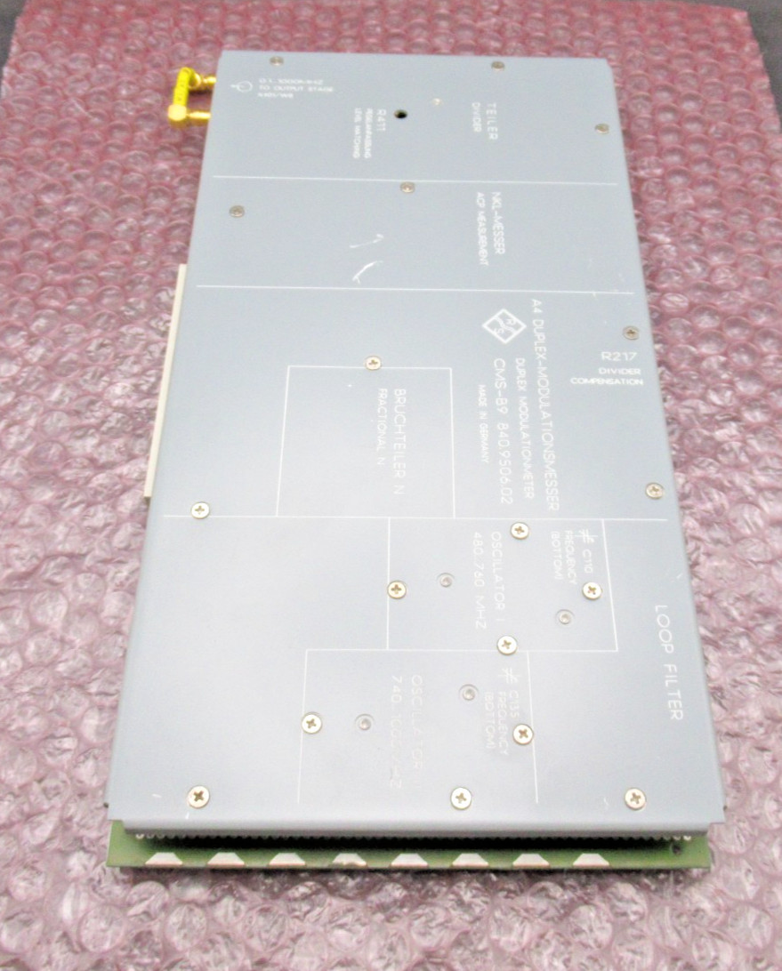 Rohde & Schwarz 840.9506.02 Duplex Modulation Meter CMS-B9, 840950602