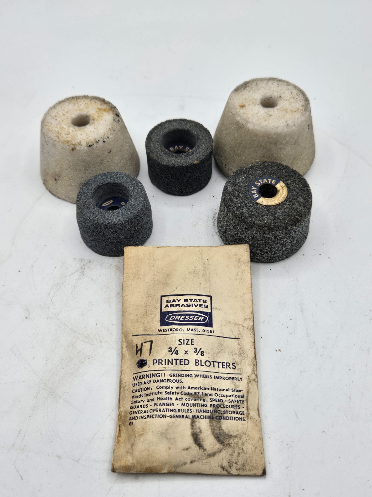 Grinding Wheel Lot 3/8 Arbor Hole 47 Printed Blotters 3/4×3/8 Lot