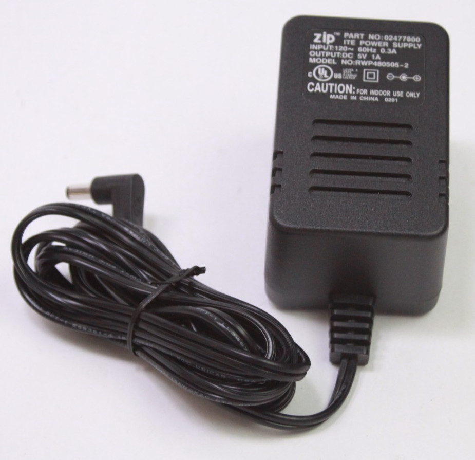 Genuine OEM iOmega Zip Drive 02477800 RWP480505-01 AC Adapter Power Supply Cord