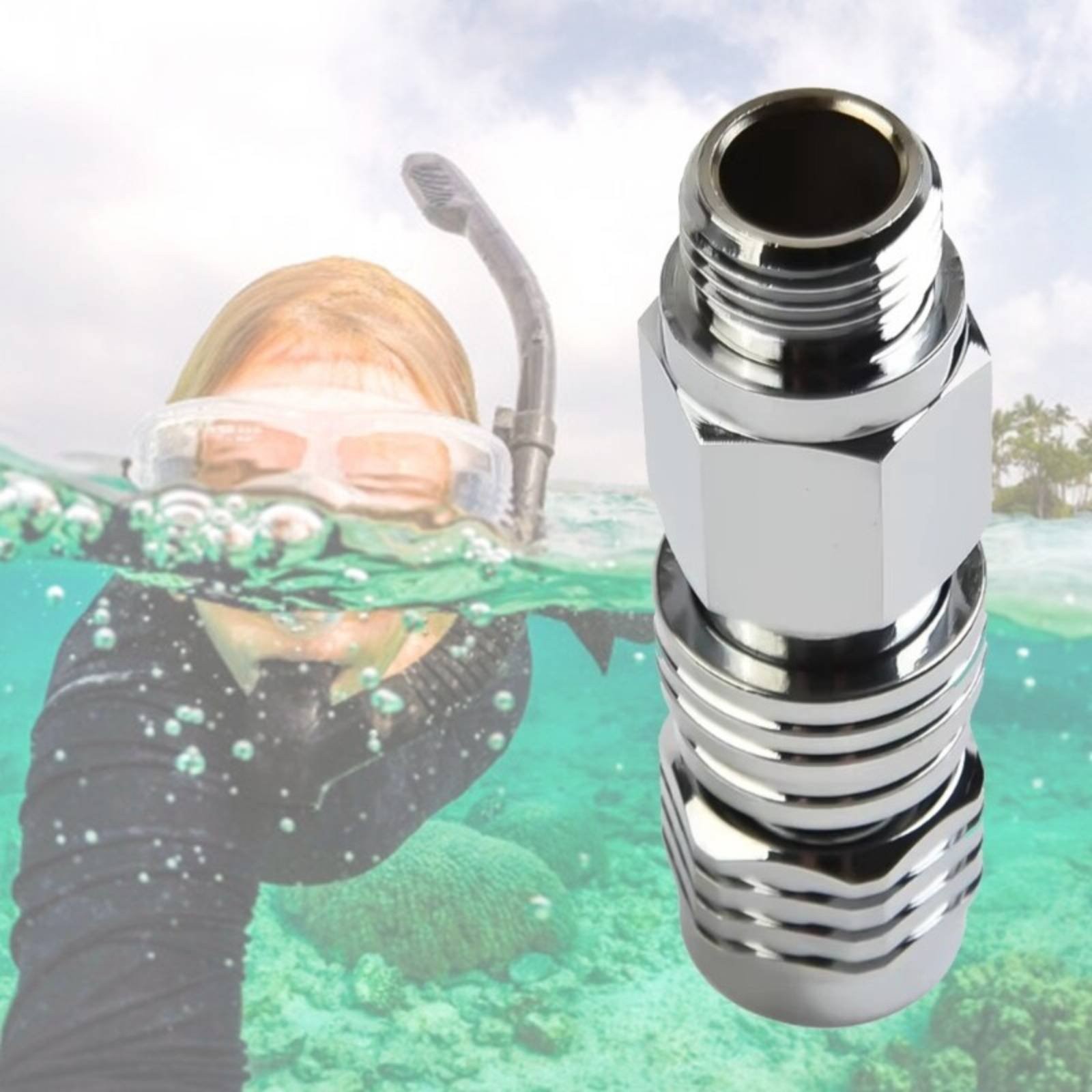9/16 Thread Adapter Brass Housing Threaded Diving Connector Intermediate