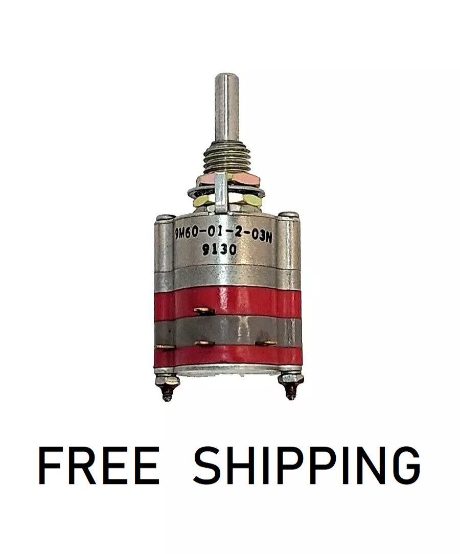 (1x) 250mA - 115VAC / 28VDC - 60° - Fixed Stop - Non Shorting Rotary Switch
