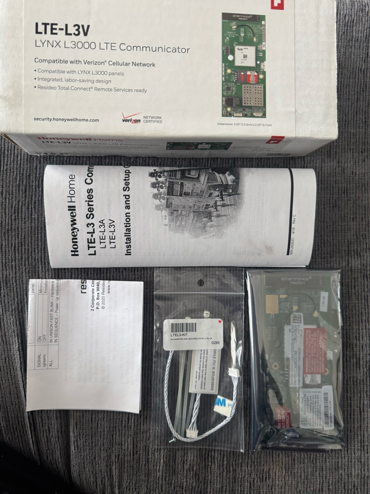 Honeywell LTE-L3V Lynx L3000 LTE Communicator Resideo Total Connect Remote Ready