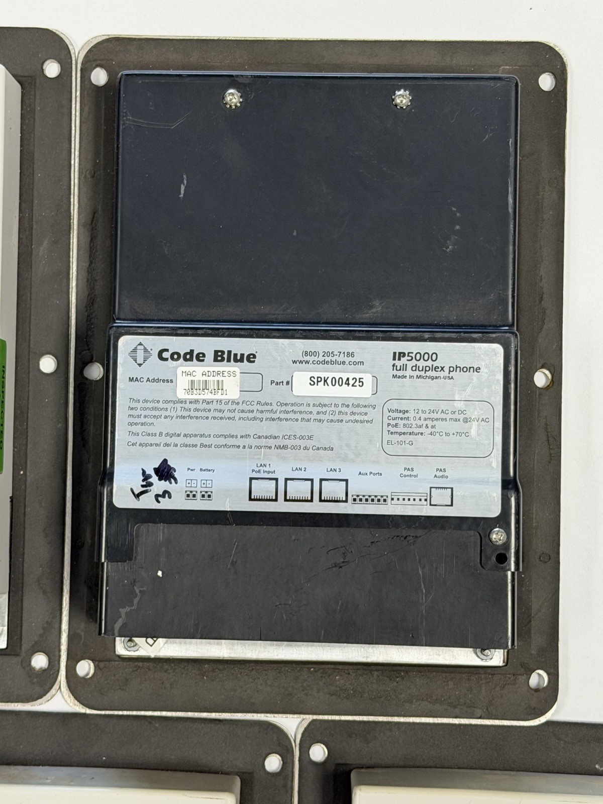 Code Blue IP5000 Code Full Duplex Phone Intercom