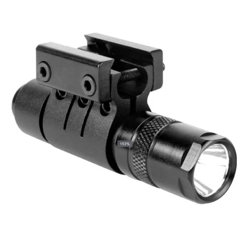 AIM SPORTS Flashlight 400 Lumens w/ Picatinny Mount and Tape Switch