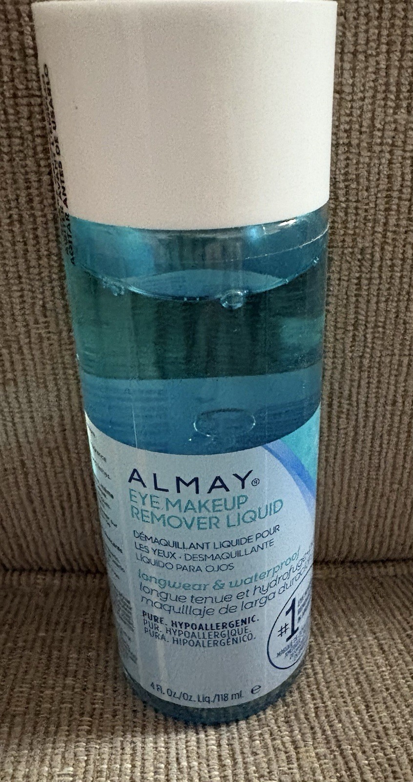 Almay Longwear & Waterproof Eye Makeup Remover Liquid 4 fl oz, Hypoallergenic