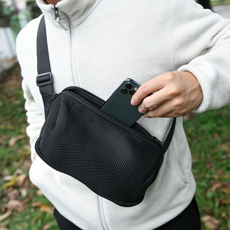 Shockproof Speaker Storage Bag With Adjustable Shoulder Strap Mesh Front Design