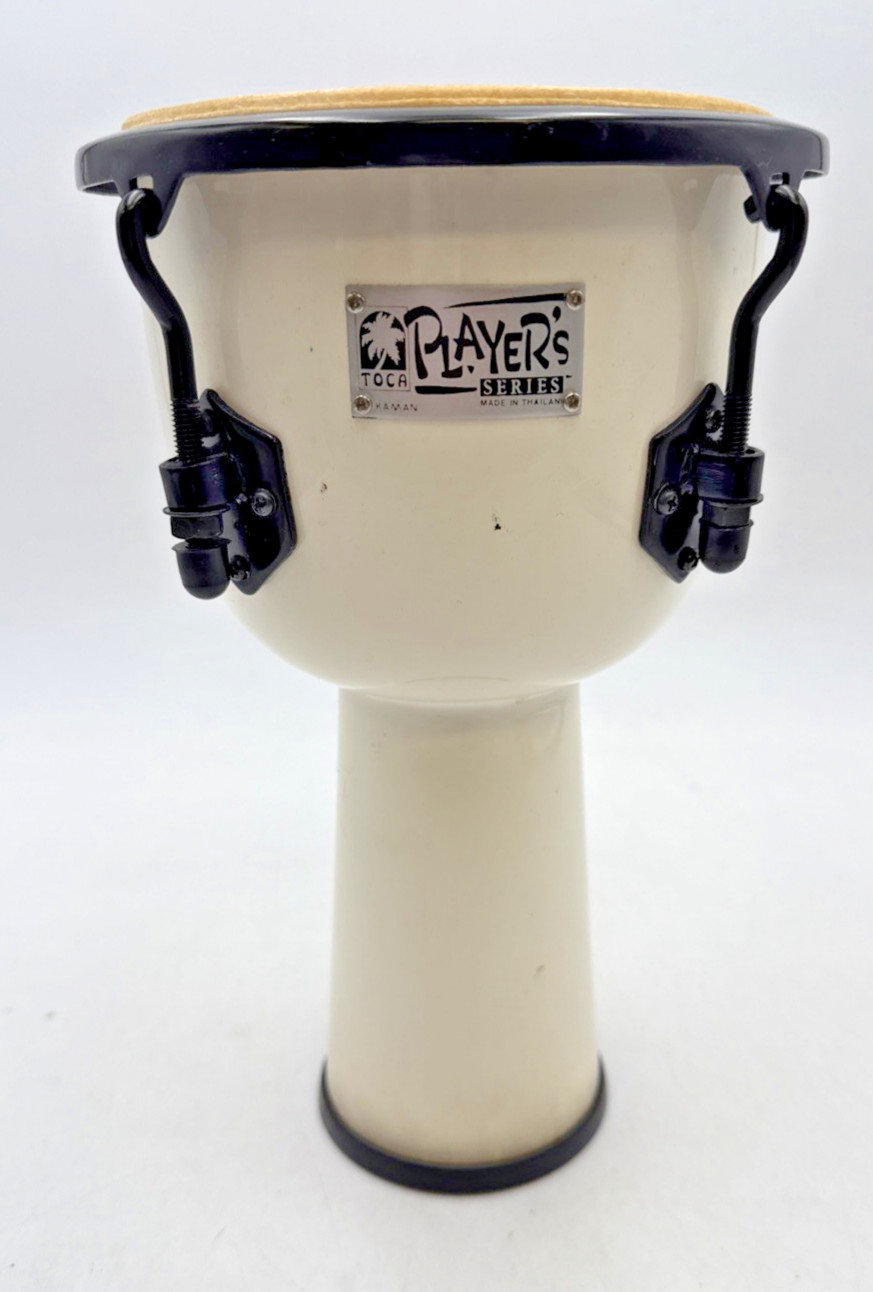 Vtg Player’s TOCA Series Djembe Bongo Drum 10.5" x 6.5" W/ Original TOCA Skin VG